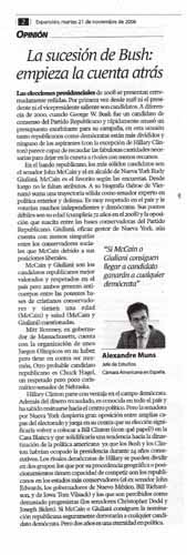 La sucesión de Bush: empieza la cuenta atrás